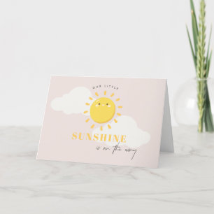 Cute our Little Sunshine Girl Baby Shower Tack Kort