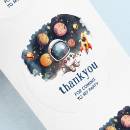 Cute Outerspace Planets Tack Party Sticker Runt Klistermärke
