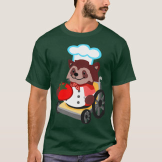 Cute överkokt rullstol Raccoon Chef Gift Boy G T Shirt