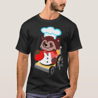 Cute överkokt rullstol Raccoon Chef Gift Boy G T Shirt