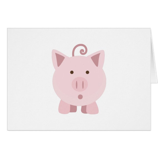 Cute överraskad Gris OBS Kort (Framsidan Horizontal)