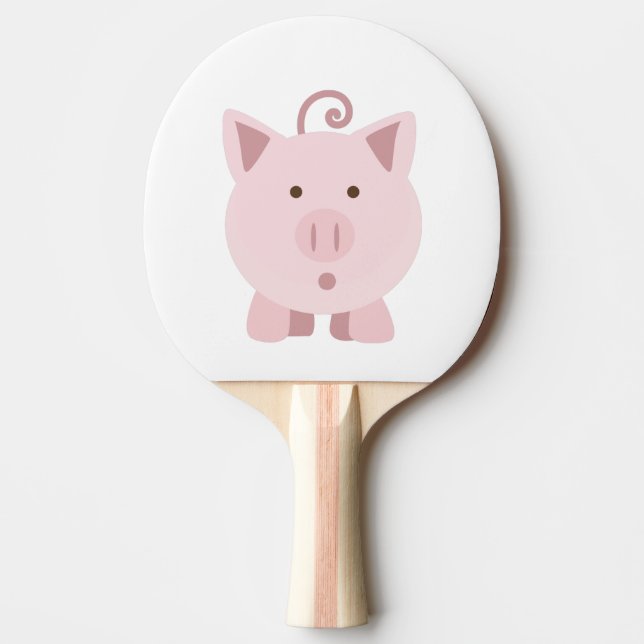 Cute överraskad Gris Pingisracket (Framsidan)