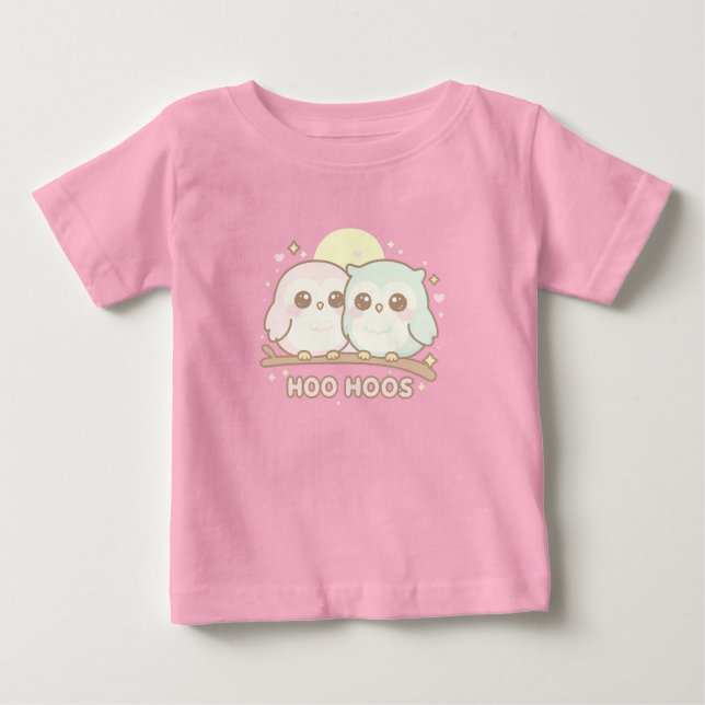 Cute Owl Baby Shirt – Adorable “Hoo Hoos” T (Framsida)