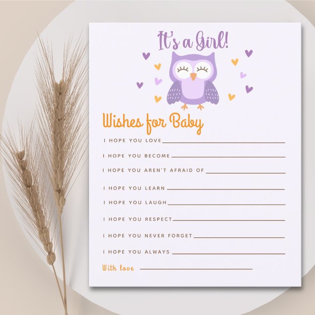 Cute Owl Baby Shower Girl  Boho Style (Skapare uppladdad)