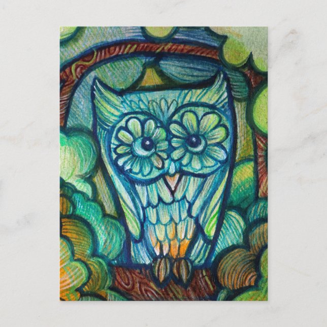 Cute Owl                                           Vykort (Framsida)