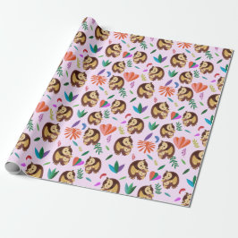 Cute Owls Valentine's Day Wrapping Paper Presentpapper