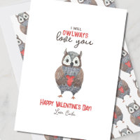 Cute Owlways Kärlek You Valentine Day