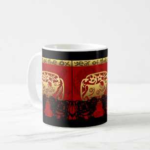 Cute Ox Kinesiskt år Zodiac Birthday 2 TB Mugg
