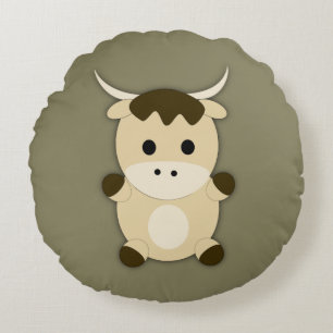 Cute Ox Rund Kudde