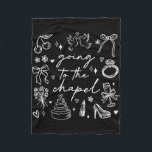 Cute på Chapel Bride Bachelorette Fleecefilt<br><div class="desc">Cute på Chapel Bride Bachelorette</div>