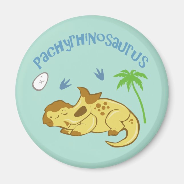 Cute Pachyrhinosaurus Magnet (Framsidan)