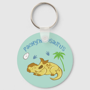 Cute Pachyrhinosaurus Nyckelring
