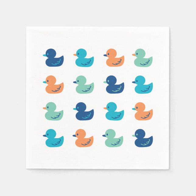 Cute Paddling av Anka Art Dekorativ kudde Pappersservett (Framsidan)