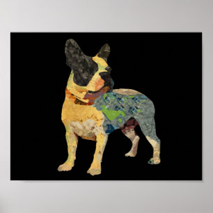 Cute Paded Fransk Bulldog Poster