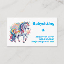 Cute Paded Unicorn Babywatch Nanny Daycare