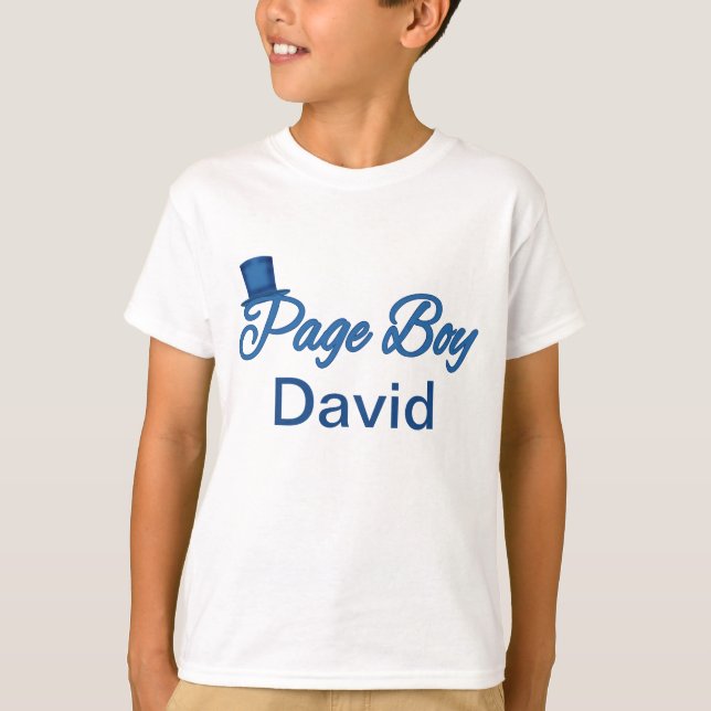 Cute Page Boy Tshirt för att anpassa T-shirt (Framsida)