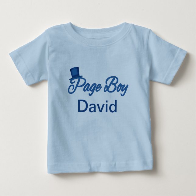 Cute Page Boy Tshirt för att anpassa Tee (Framsida)