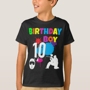 Cute Paintball Colorent Birthday Boy-Anpassningsba T Shirt