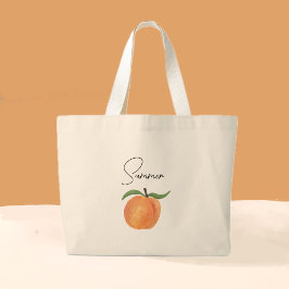 Cute Painted Peach Fruit Illustration  Jumbo Tygkasse