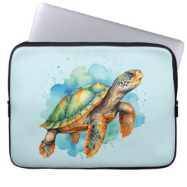 Cute Painting Turtle Laptop Fodral