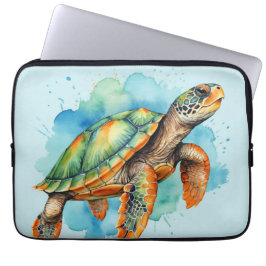 Cute Painting Turtle Laptop Fodral