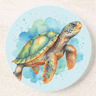 Cute Painting Turtle Underlägg