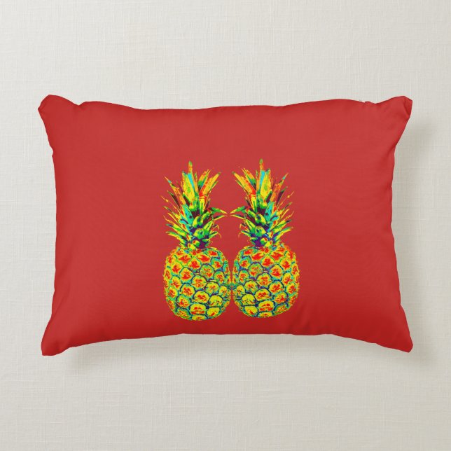 CUTE Pair of Pineapples Prydnadskudde (Framsidan)