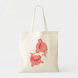 Cute Pair of Tecknad Mersvin Bag Tygkasse