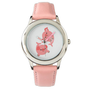 Cute Pair of Tecknad Mersvin Watch Armbandsur