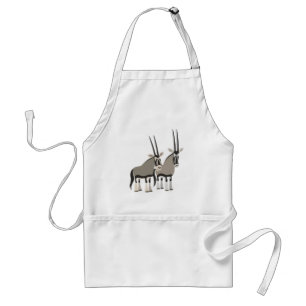Cute Pair of Tecknad Oryxes Apron Förkläde