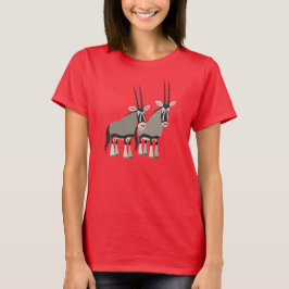 Cute Pair of Tecknad Oryxes Women T-Shirt