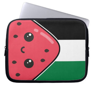 Cute Palestine-flagga med vattenmelonfritt palesti Laptop Fodral