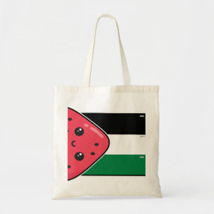 Cute Palestine-flagga med vattenmelonfritt palesti Tygkasse