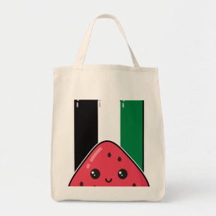 Cute Palestine-flagga med vattenmelonfritt palesti Tygkasse