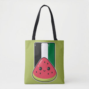 Cute Palestine-flagga med vattenmelonfritt palesti Tygkasse