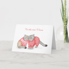 Cute Pallas katt på kärlek Valentinkortet Kort