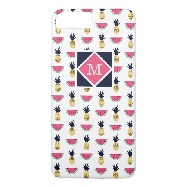 Cute Panas och Watermelon Doodle Mönster Case-Mate iPhone Skal (Baksida)