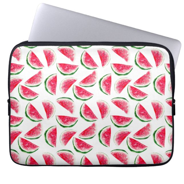 Cute Panas och Watermelon Mönster Laptop Sleeve (Framsidan)