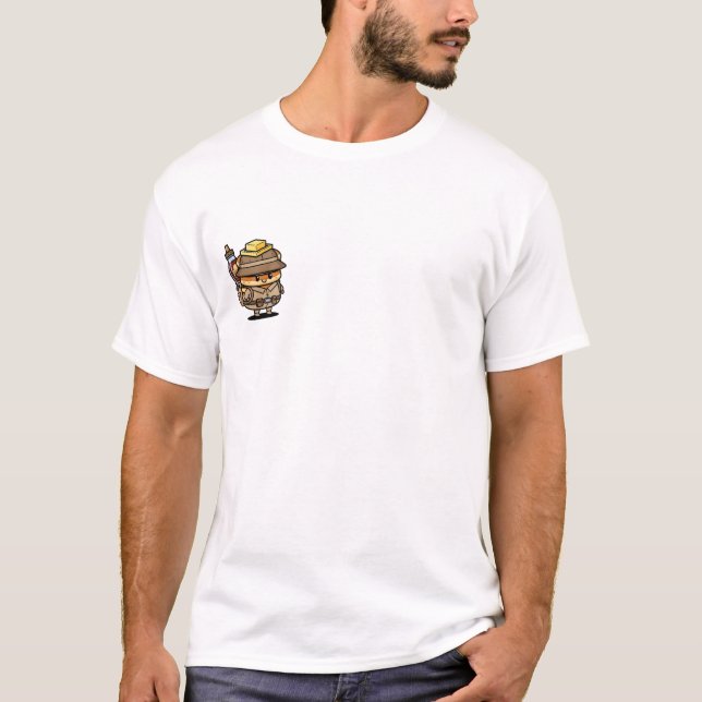Cute Pancake Explorer Character with Butter Hat T Shirt (Framsida)