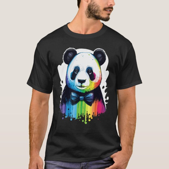 Cute Panda  Animal on Panda 2 T Shirt (Framsida)
