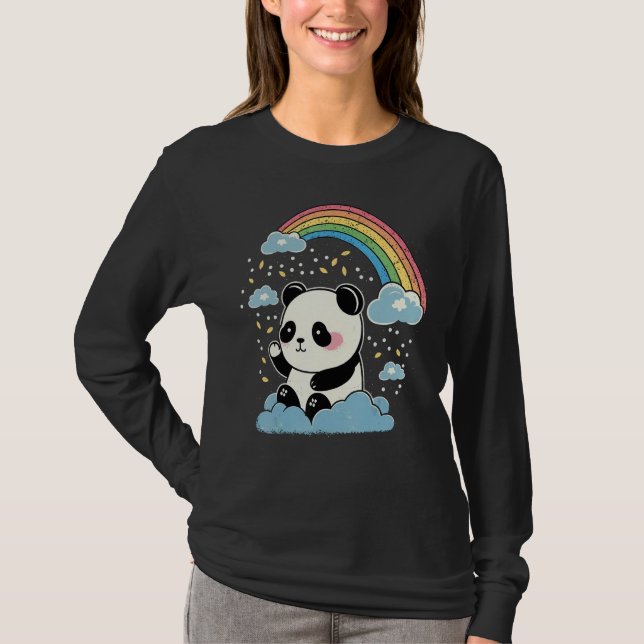 Cute Panda  Animal on Panda 3 T Shirt (Framsida)