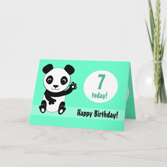 Cute Panda-Anpassadets födelsedagskort Kort (Framsida)