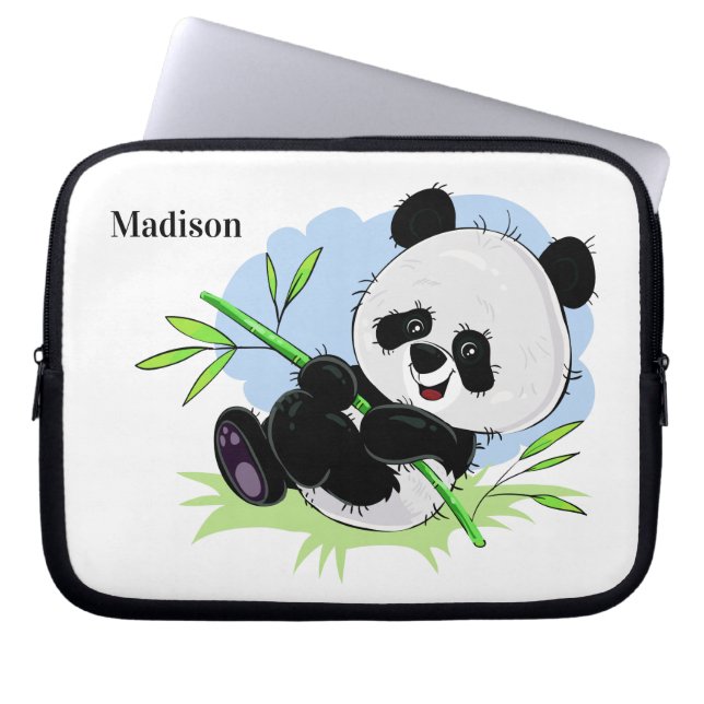 Cute Panda-användarnamn laptop sleeve (Framsidan)