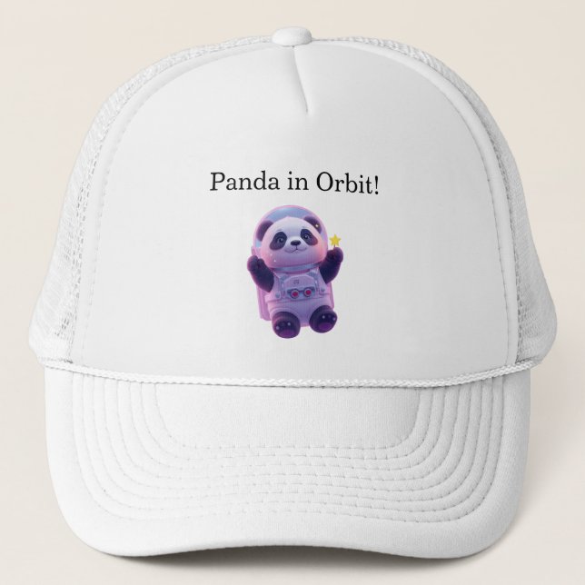 Cute Panda Astronaut Kids Cap – Funny Space Panda  Keps (Framsida)