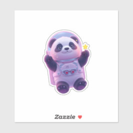 Cute Panda Astronaut Sticker – Kawaii Scrapbooking Klistermärken