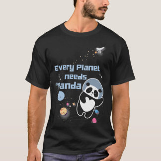 Cute Panda Astronaut T Shirt