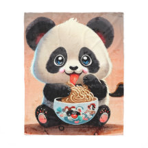 Cute Panda ätande Ramen