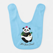 Cute Panda Baby Bib (Baby blue)