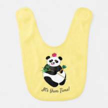 Cute Panda Baby Bib (Pastel Gult)