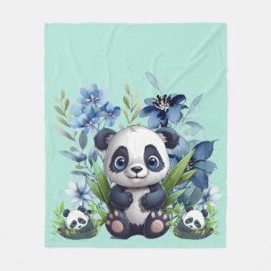 Cute Panda Baby Fleecefilt